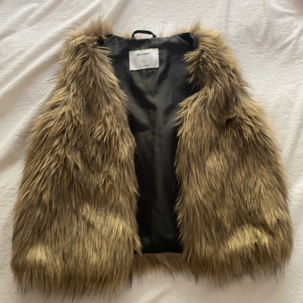 Little girls fur vest